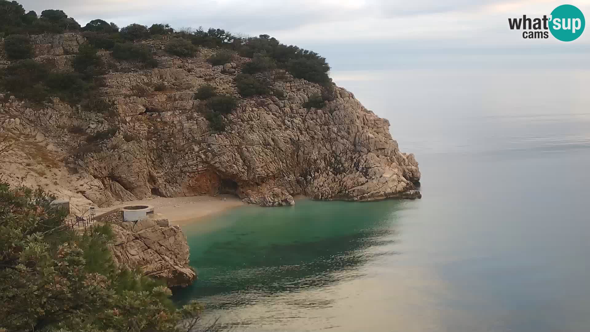 Webcam plage Brseč à Mošćenička Draga, Croatie