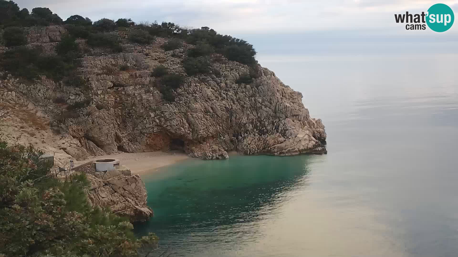 Spletna kamera Brseč plaža – Mošćenička Draga – Hrvaška