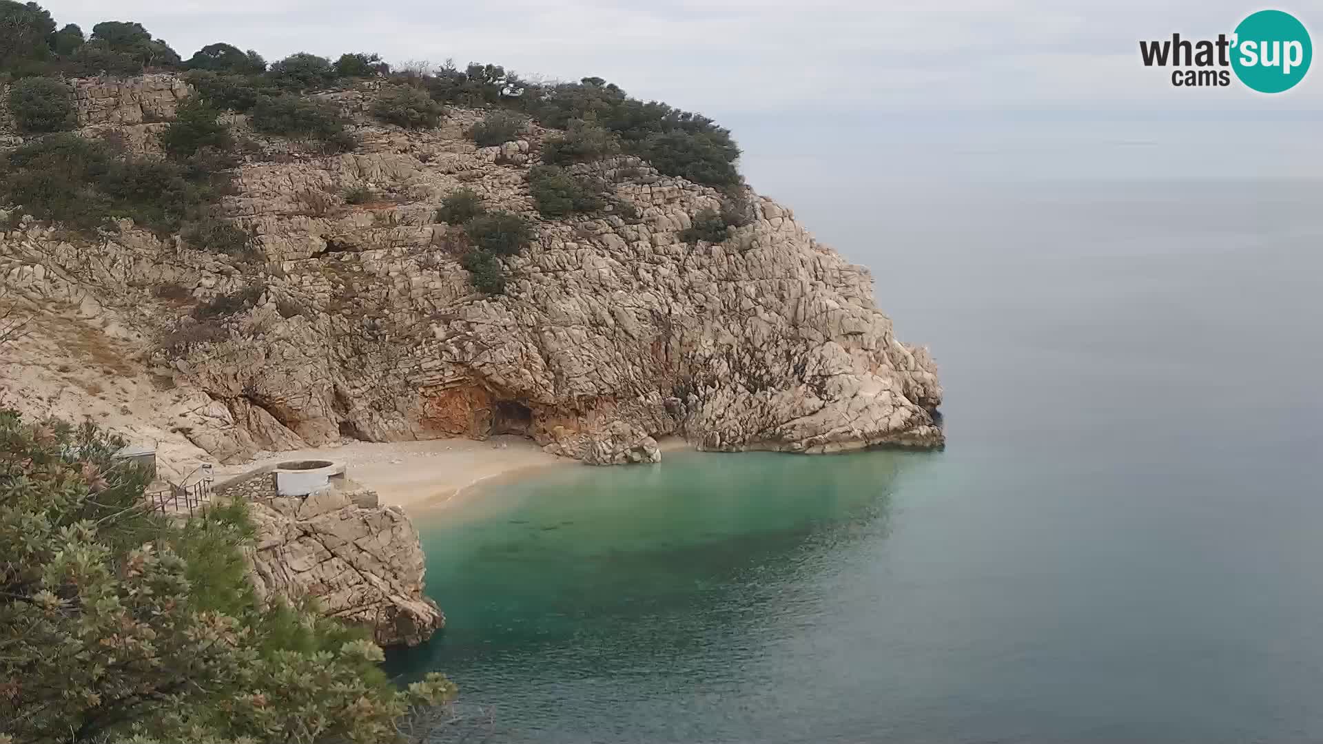 Cámara web de la playa de Brseč en Mošćenička Draga, Croacia