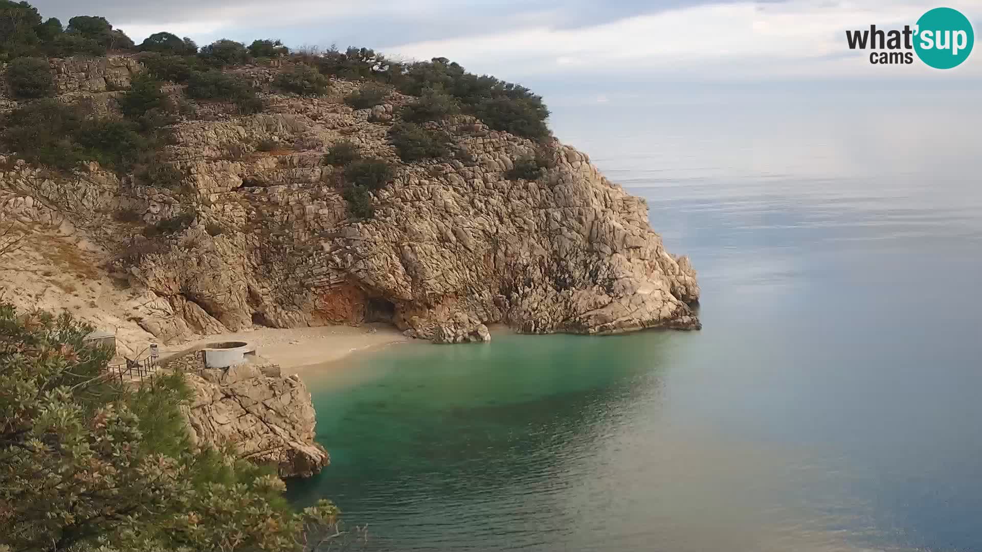 Webcam plage Brseč à Mošćenička Draga, Croatie