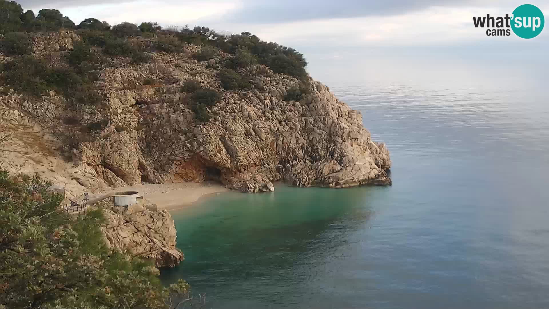 Webcam plage Brseč à Mošćenička Draga, Croatie