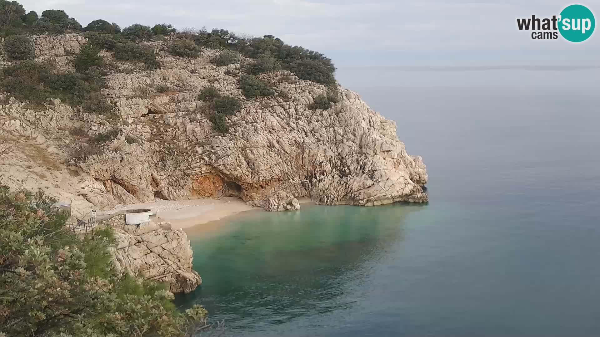 Cámara web de la playa de Brseč en Mošćenička Draga, Croacia