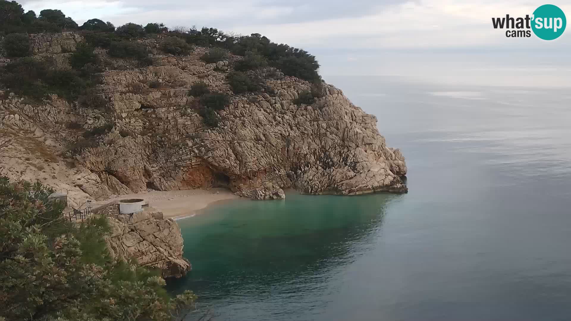 Webcam plage Brseč à Mošćenička Draga, Croatie