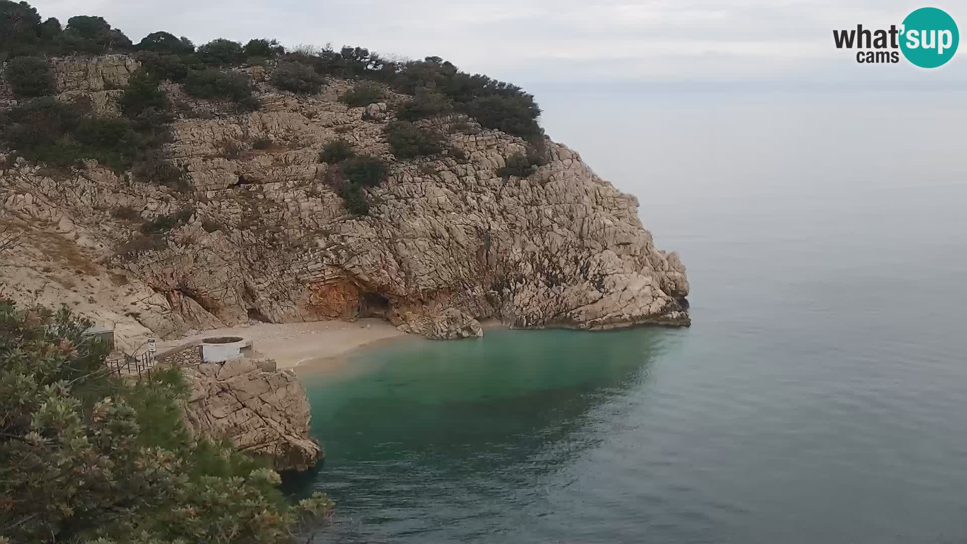 Cámara web de la playa de Brseč en Mošćenička Draga, Croacia