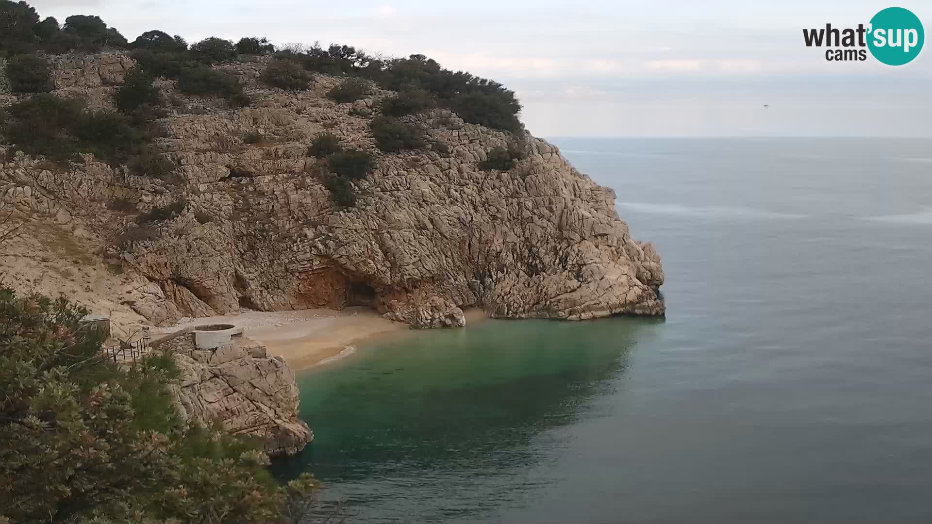 Webcam plage Brseč à Mošćenička Draga, Croatie