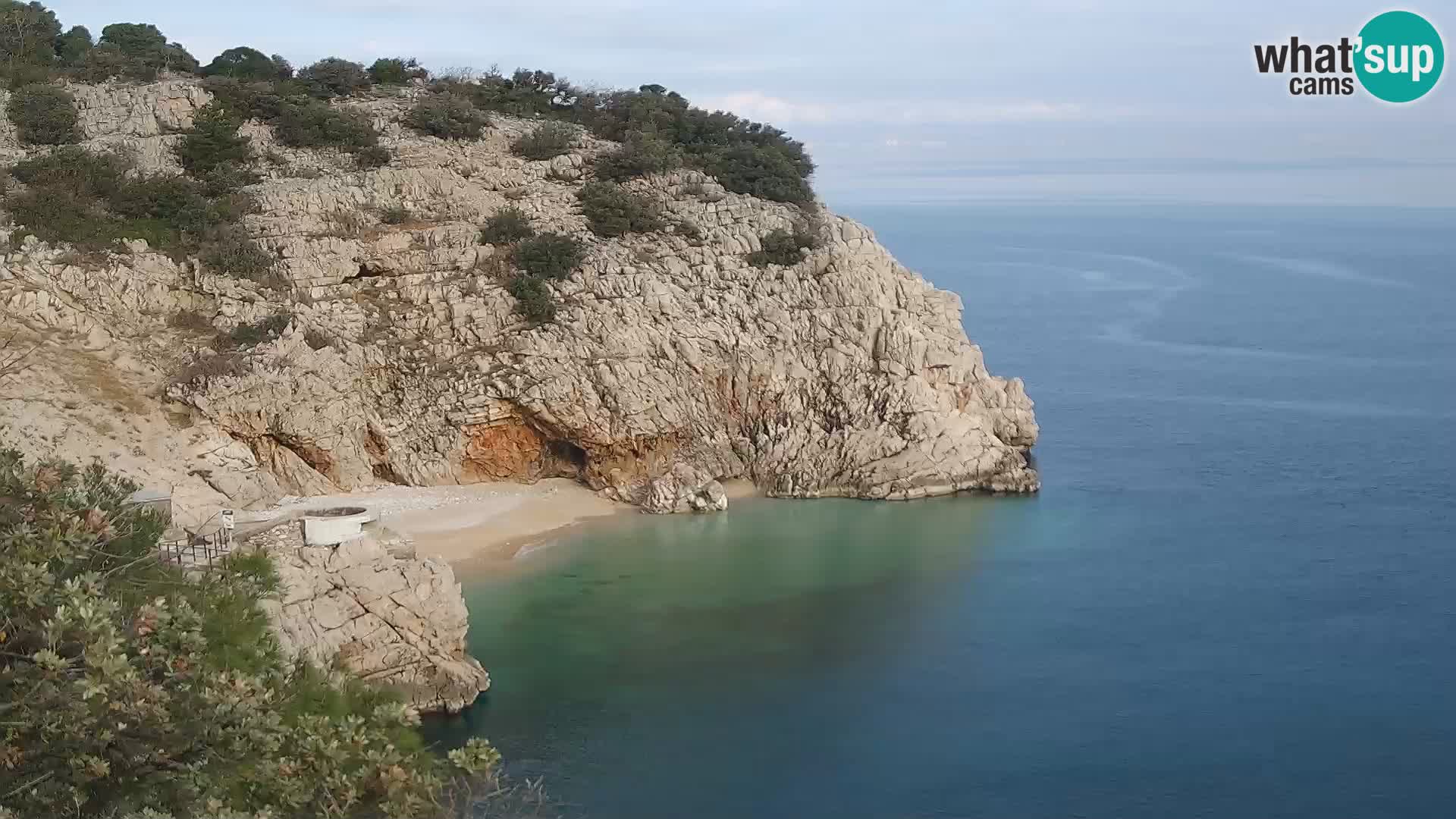 Spletna kamera Brseč plaža – Mošćenička Draga – Hrvaška