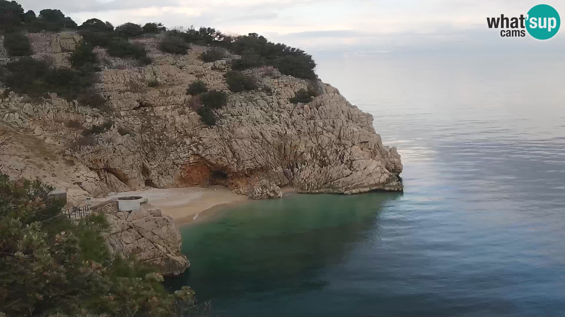 Cámara web de la playa de Brseč en Mošćenička Draga, Croacia