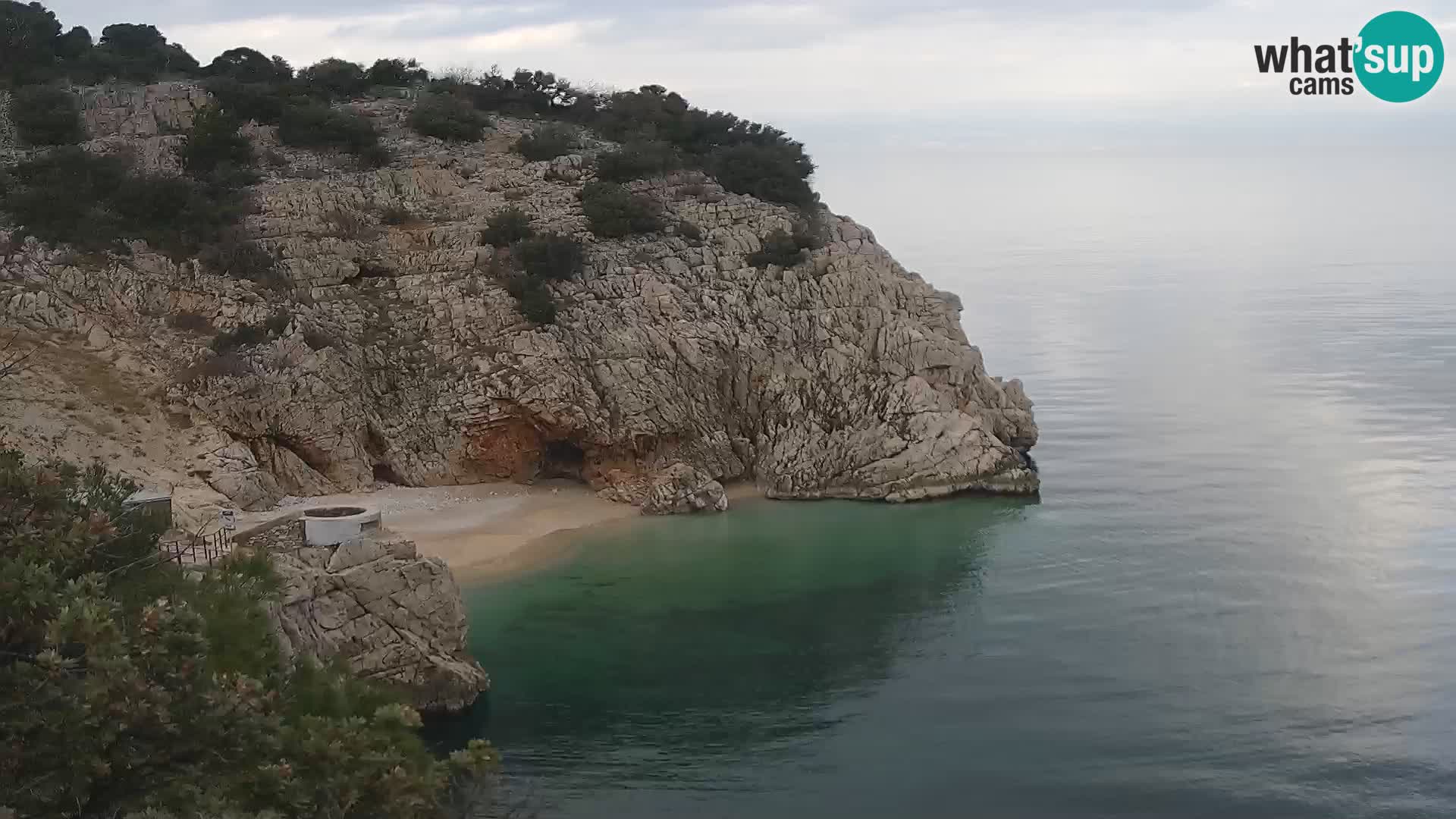 Webcam plage Brseč à Mošćenička Draga, Croatie