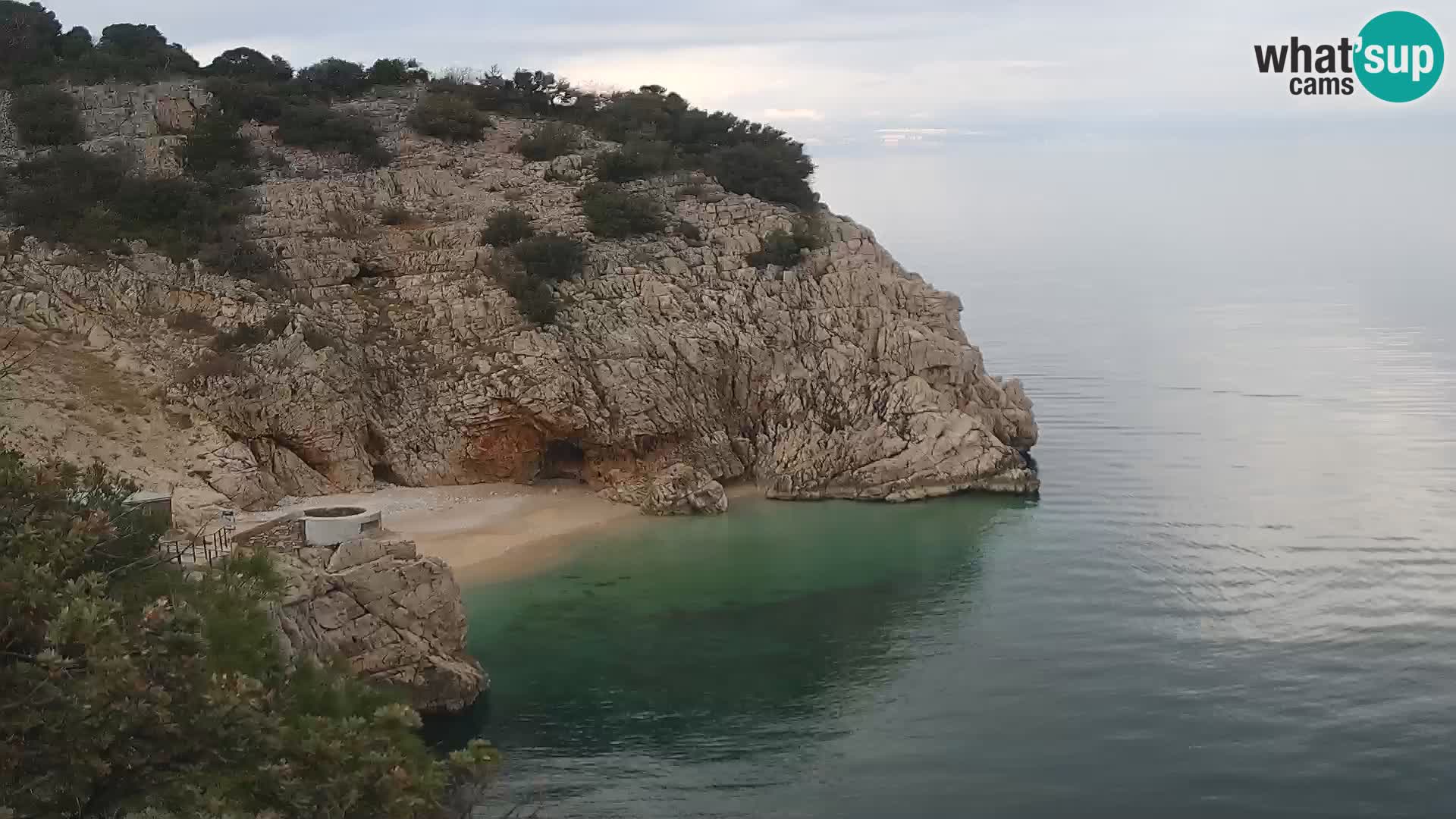 Webcam plage Brseč à Mošćenička Draga, Croatie