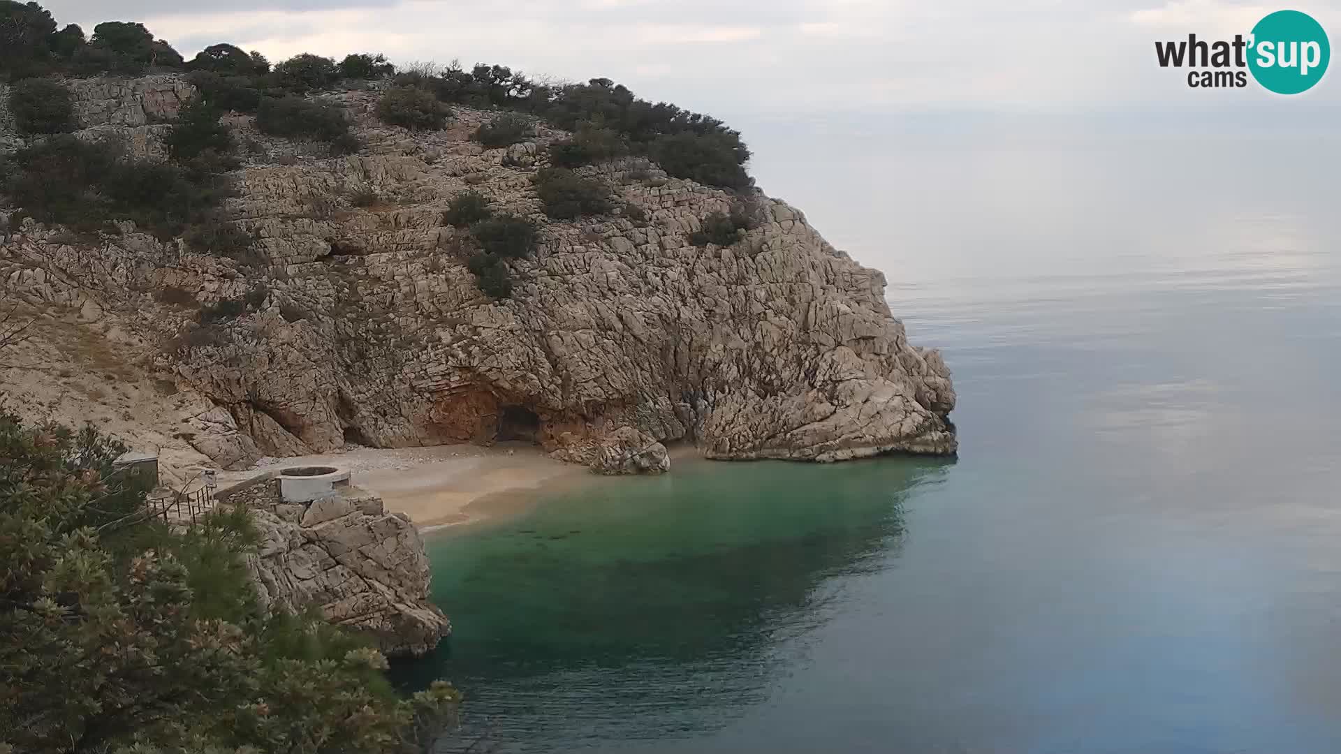 Cámara web de la playa de Brseč en Mošćenička Draga, Croacia
