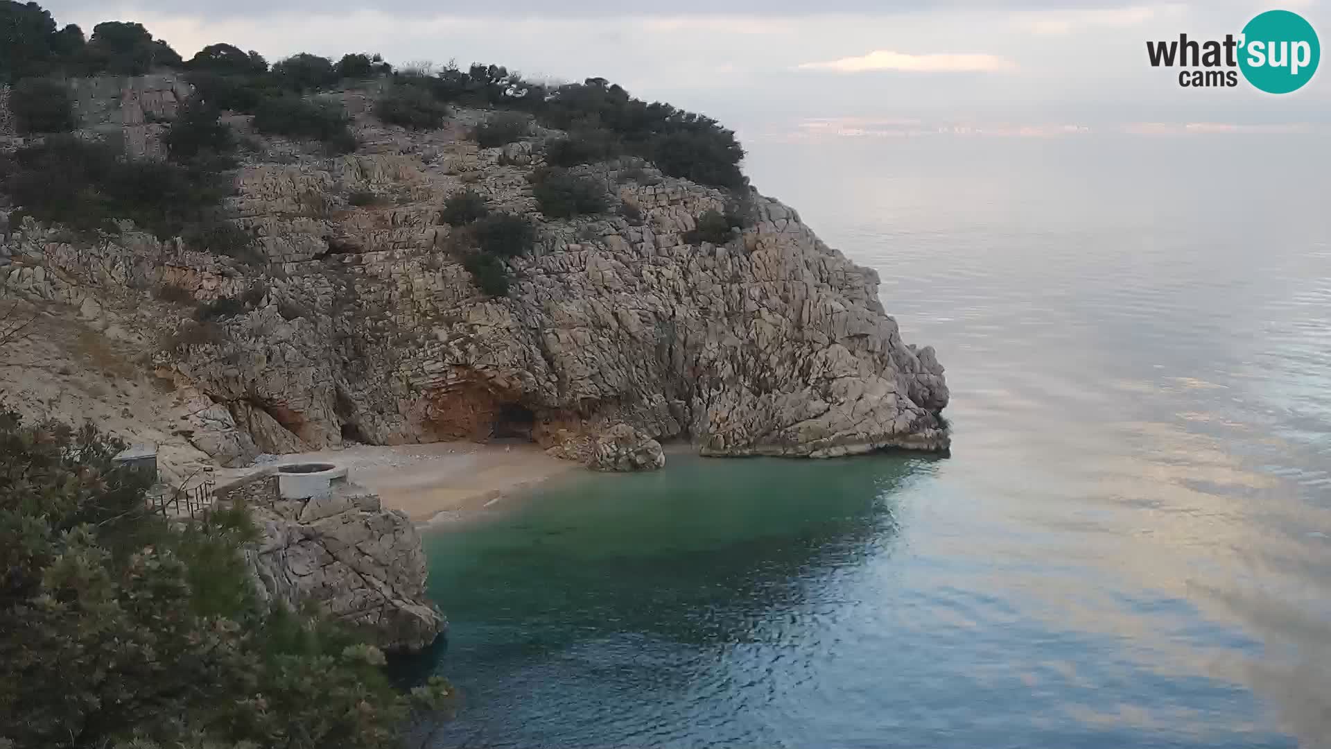 Cámara web de la playa de Brseč en Mošćenička Draga, Croacia