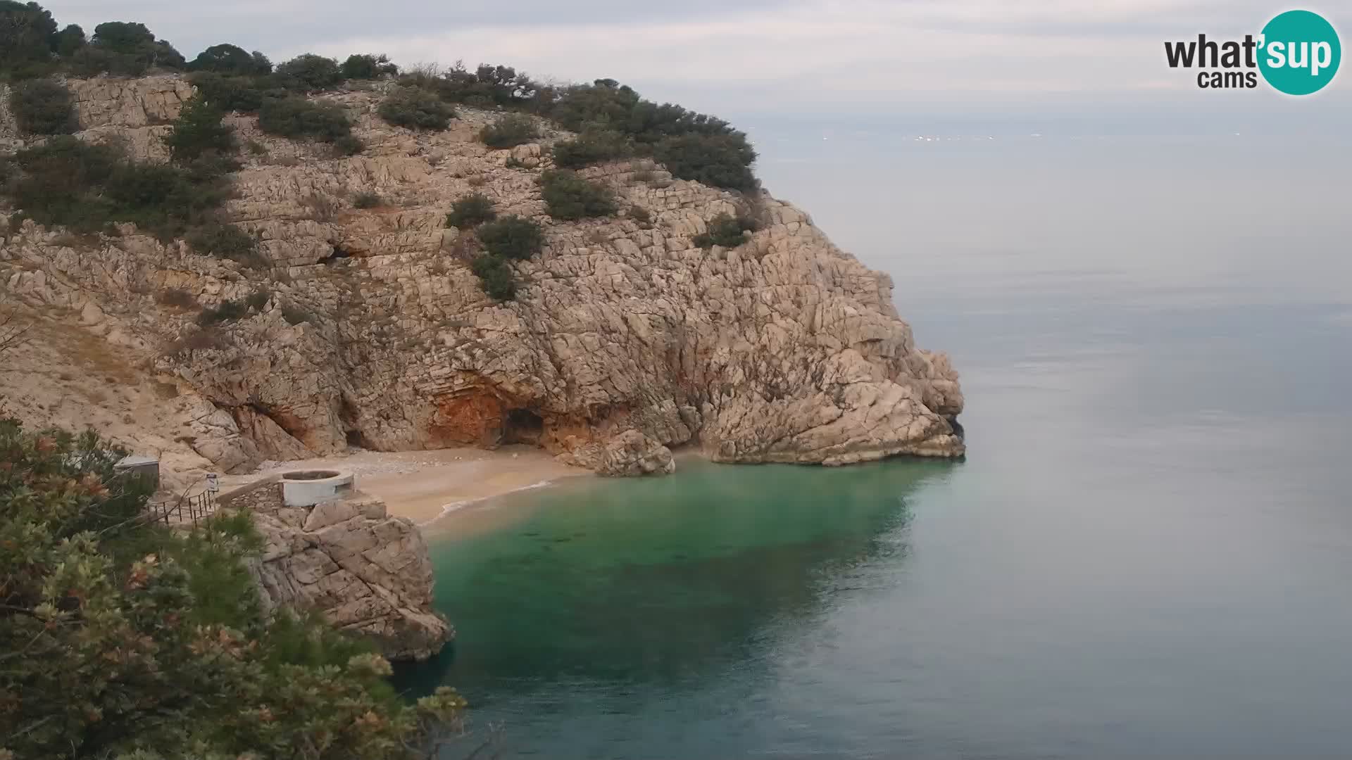 Cámara web de la playa de Brseč en Mošćenička Draga, Croacia