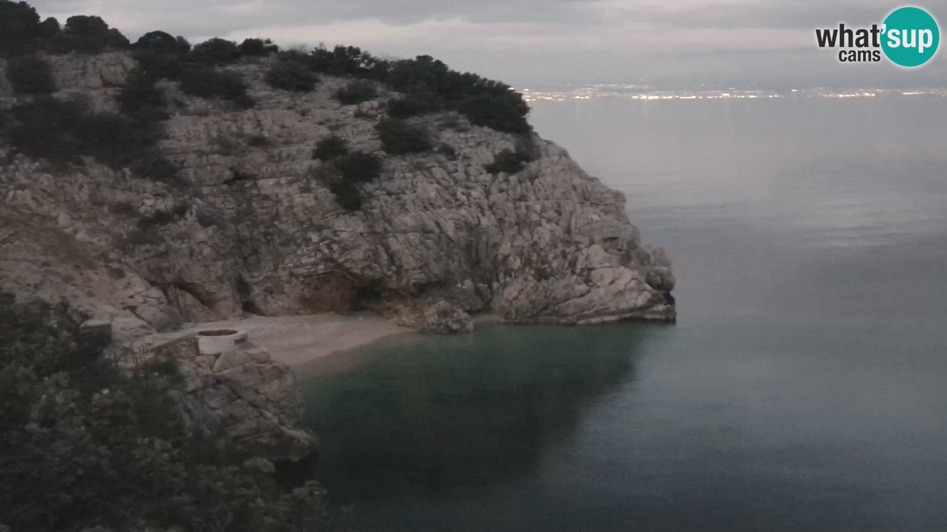Webcam plage Brseč à Mošćenička Draga, Croatie