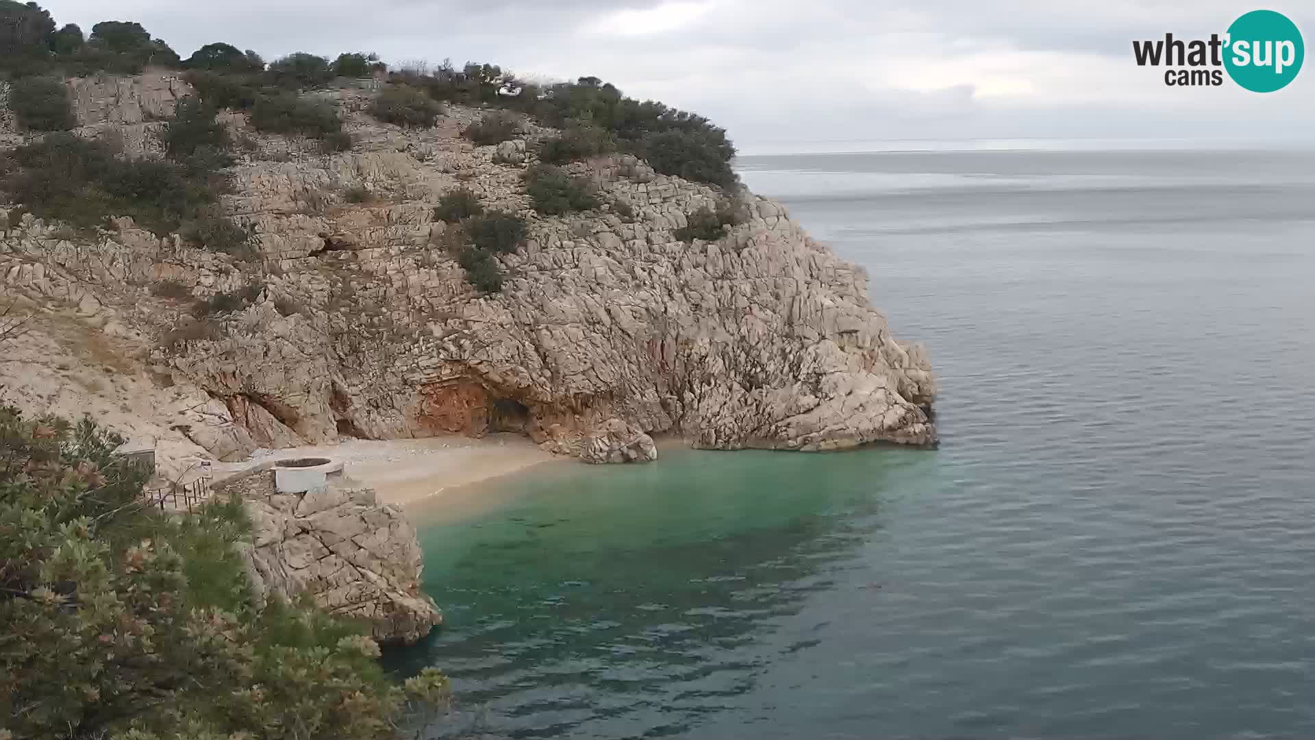 Cámara web de la playa de Brseč en Mošćenička Draga, Croacia
