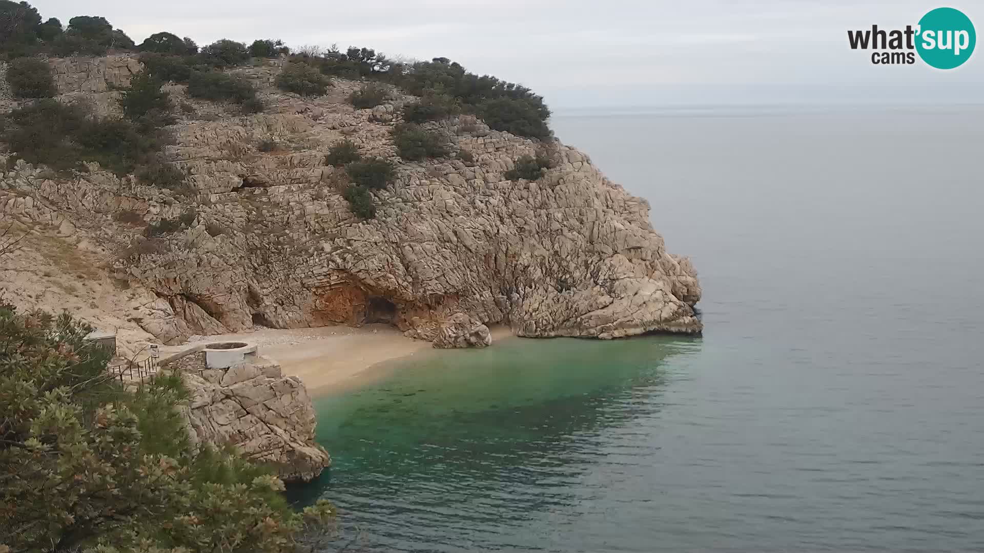 Cámara web de la playa de Brseč en Mošćenička Draga, Croacia