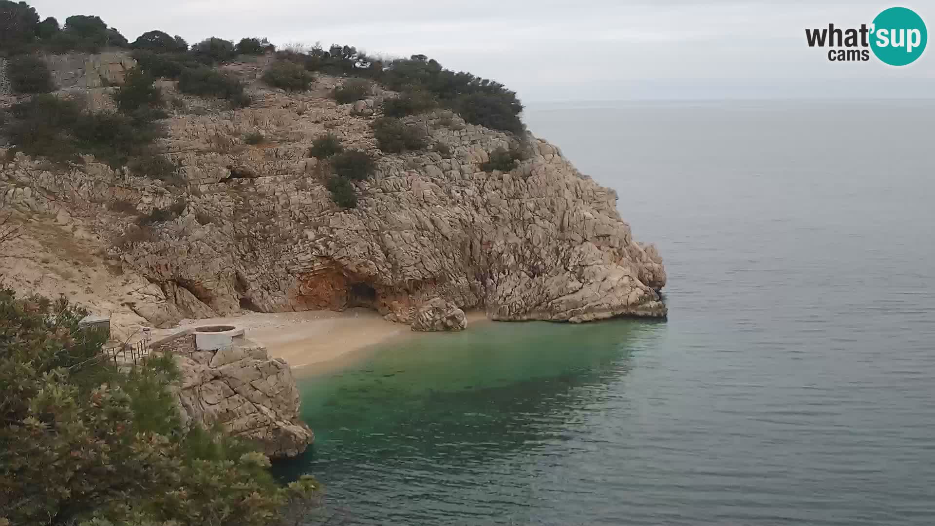 Cámara web de la playa de Brseč en Mošćenička Draga, Croacia