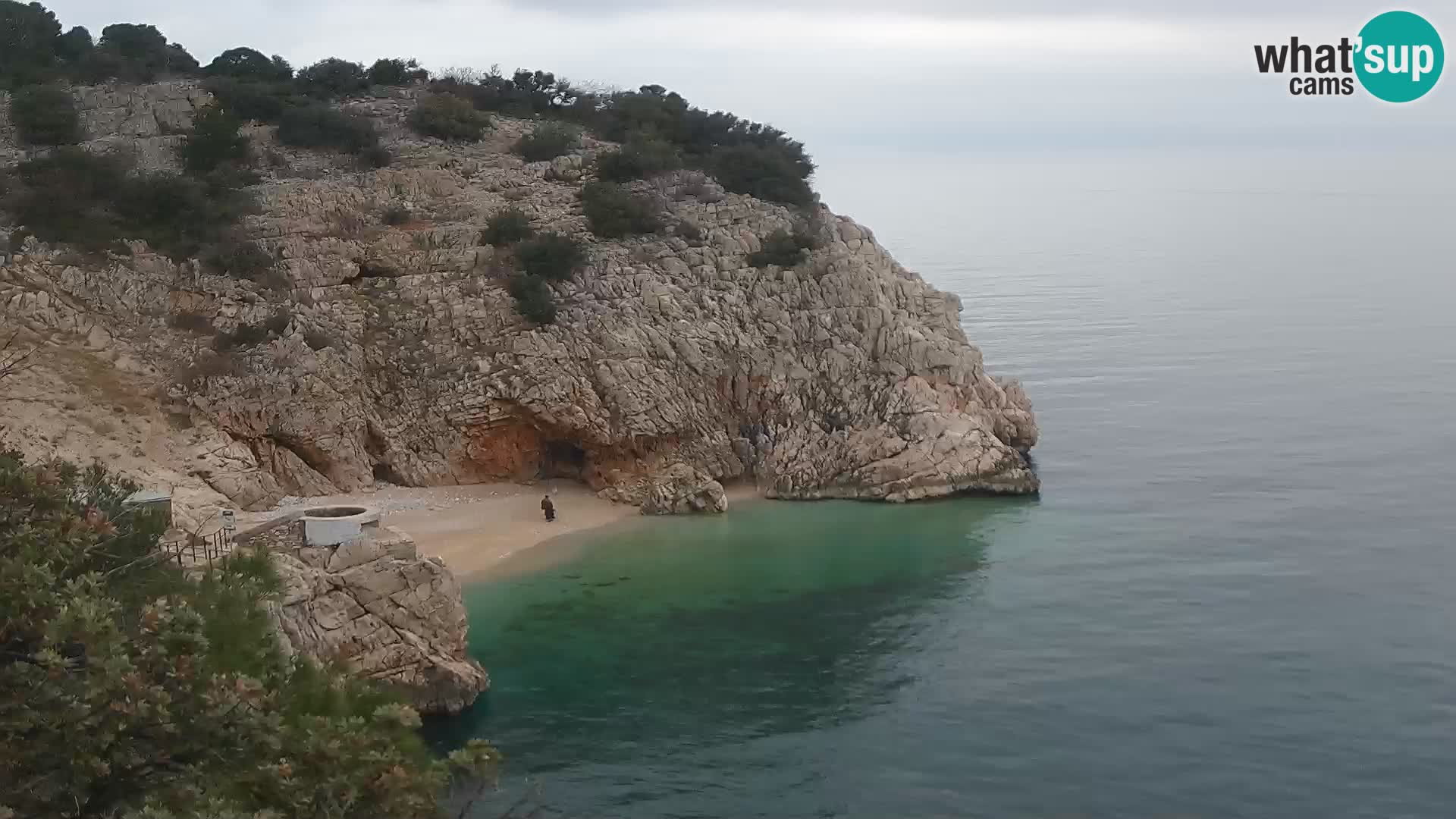 Cámara web de la playa de Brseč en Mošćenička Draga, Croacia