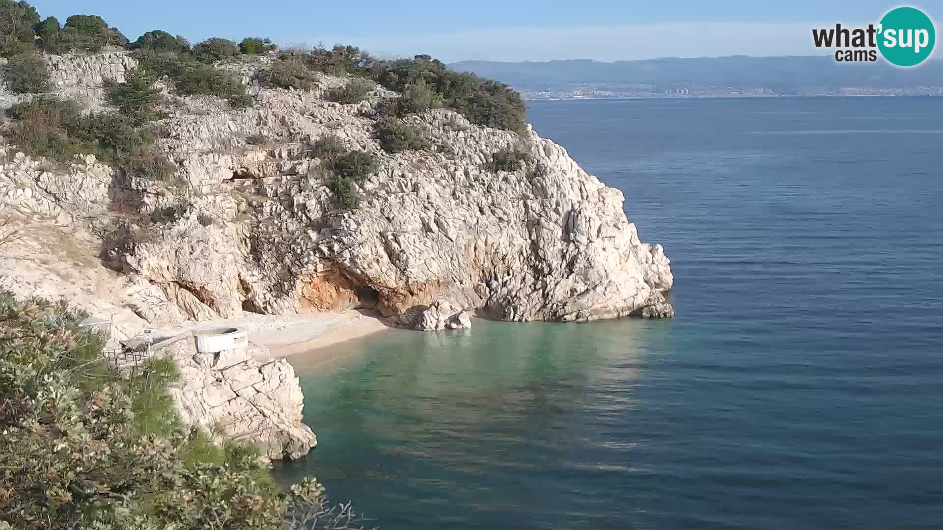 Cámara web de la playa de Brseč en Mošćenička Draga, Croacia