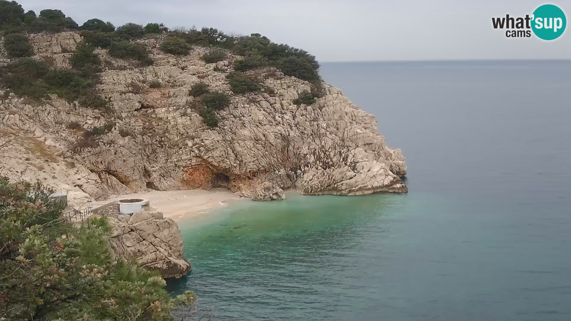 Webcam plage Brseč à Mošćenička Draga, Croatie