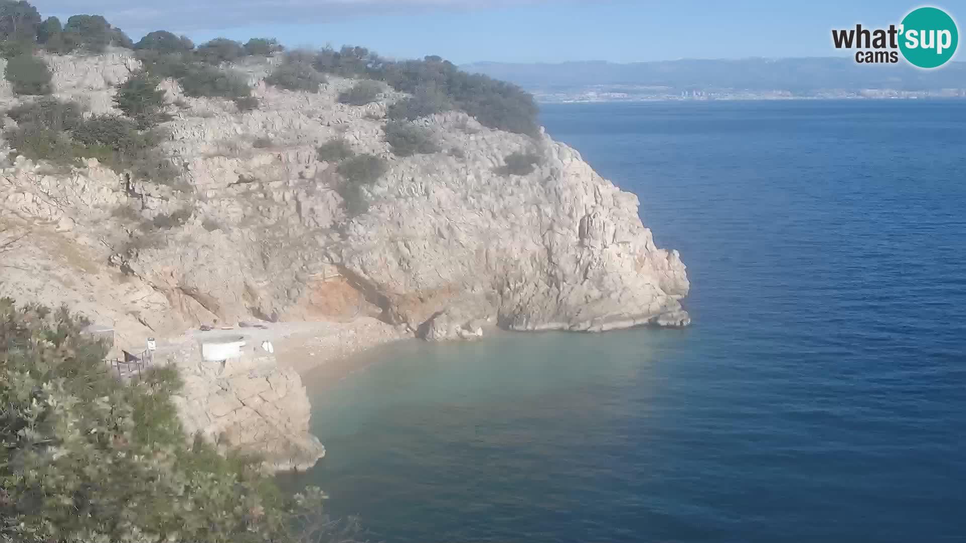Webcam plage Brseč à Mošćenička Draga, Croatie