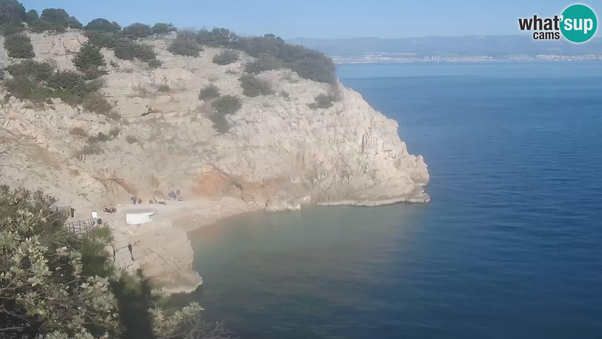 Webcam plage Brseč à Mošćenička Draga, Croatie