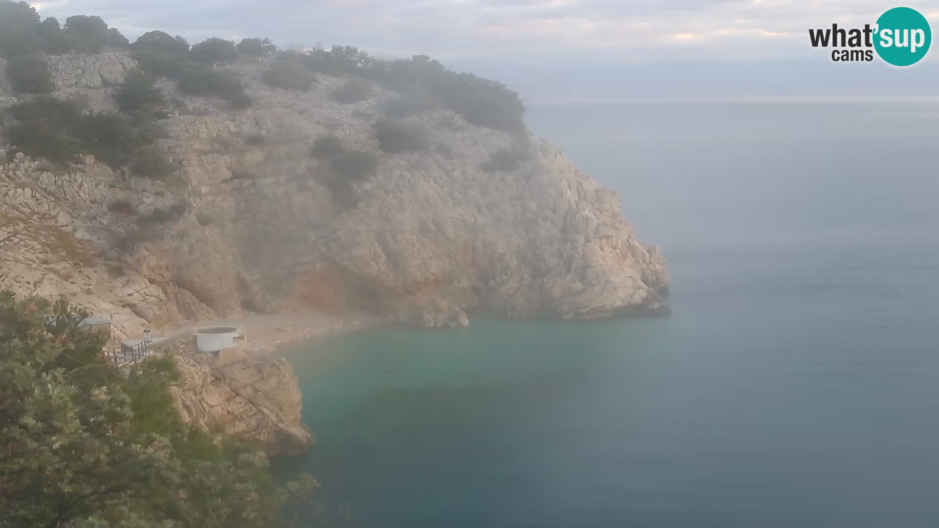 Cámara web de la playa de Brseč en Mošćenička Draga, Croacia