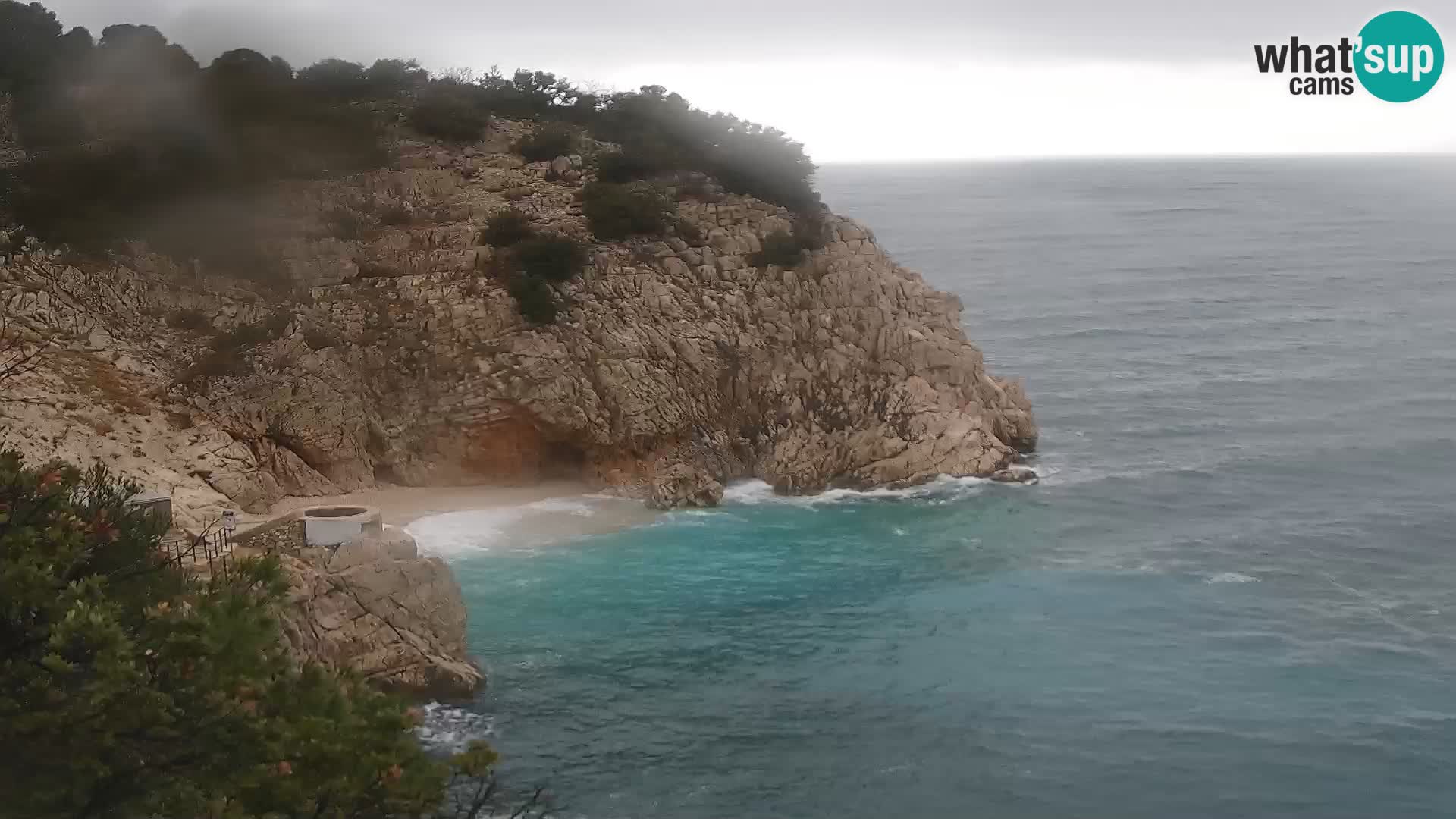 Spletna kamera Brseč plaža – Mošćenička Draga – Hrvaška