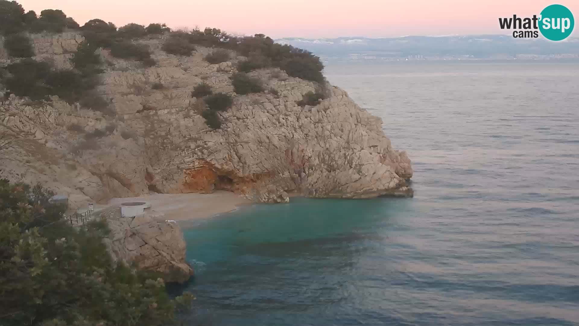 Cámara web de la playa de Brseč en Mošćenička Draga, Croacia