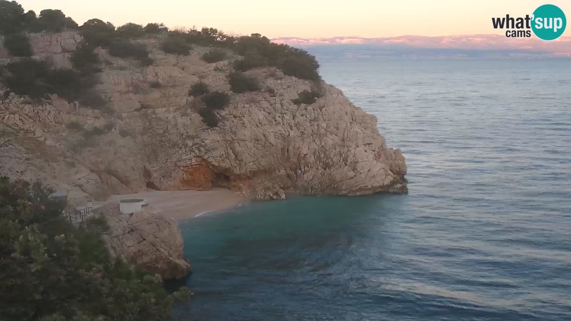Cámara web de la playa de Brseč en Mošćenička Draga, Croacia