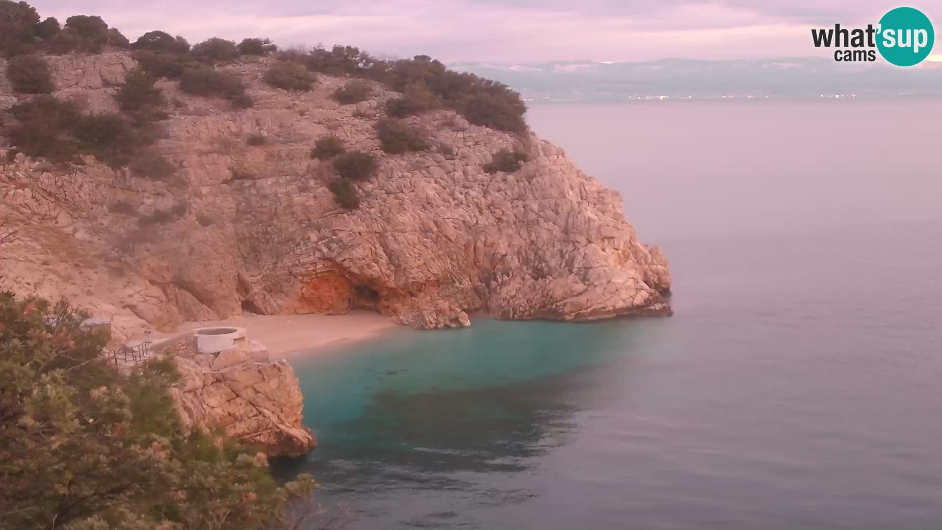 Cámara web de la playa de Brseč en Mošćenička Draga, Croacia
