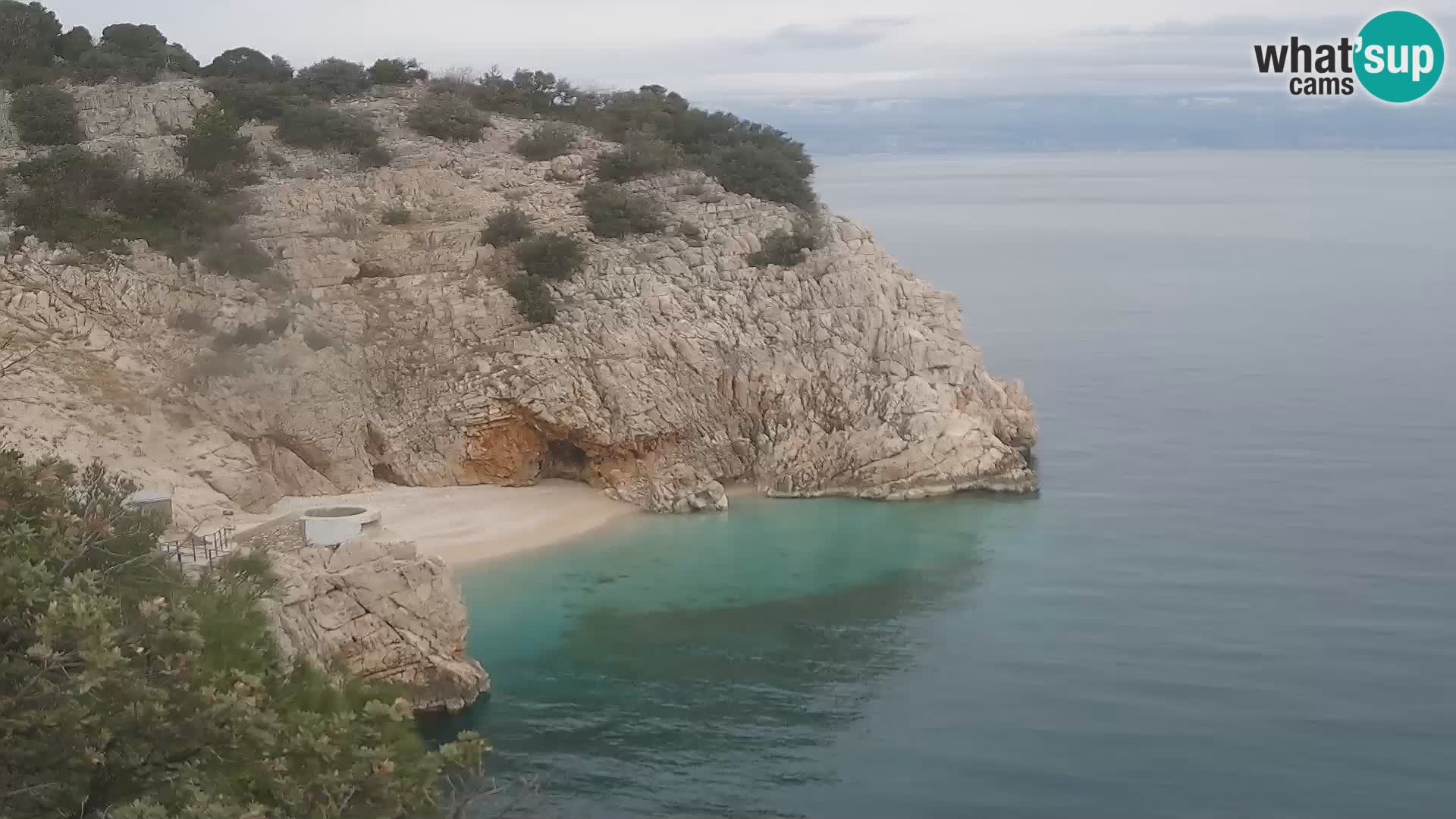 Cámara web de la playa de Brseč en Mošćenička Draga, Croacia