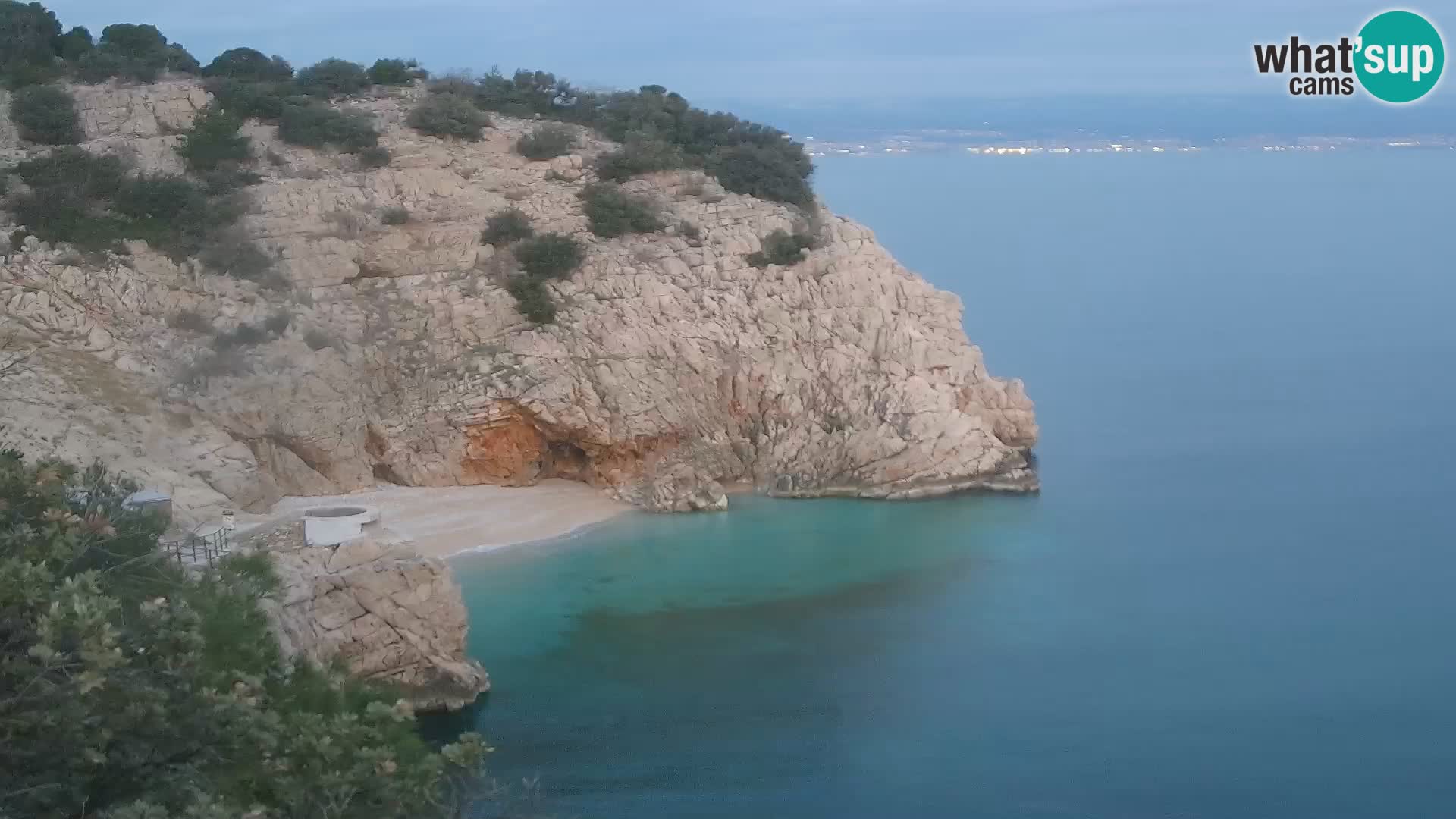 Webcam plage Brseč à Mošćenička Draga, Croatie