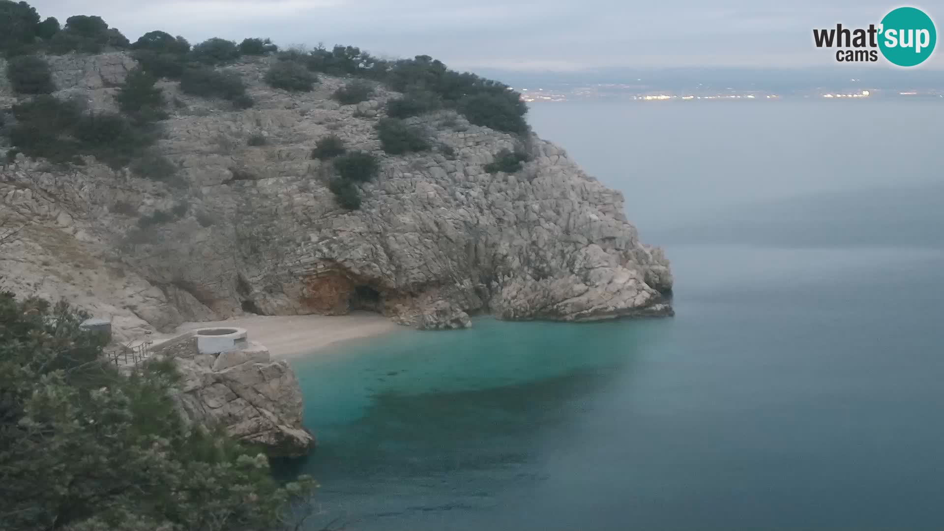 Cámara web de la playa de Brseč en Mošćenička Draga, Croacia