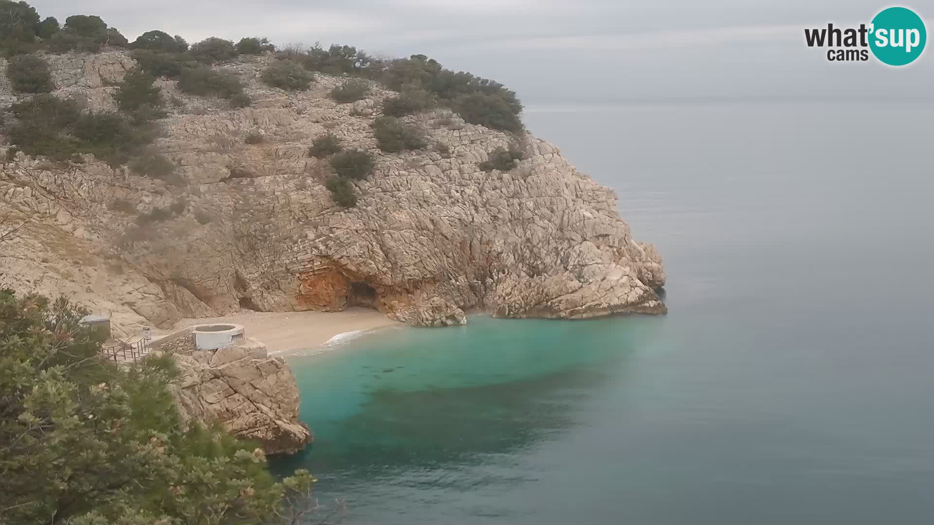Cámara web de la playa de Brseč en Mošćenička Draga, Croacia
