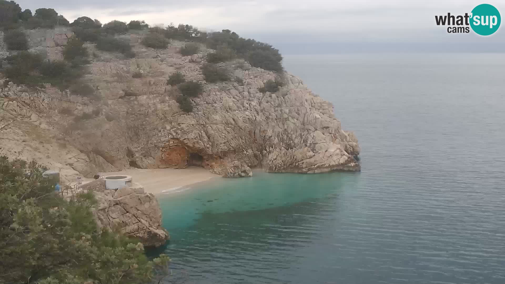 Spletna kamera Brseč plaža – Mošćenička Draga – Hrvaška