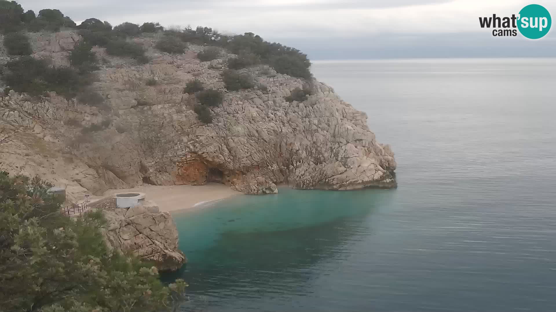 Spletna kamera Brseč plaža – Mošćenička Draga – Hrvaška