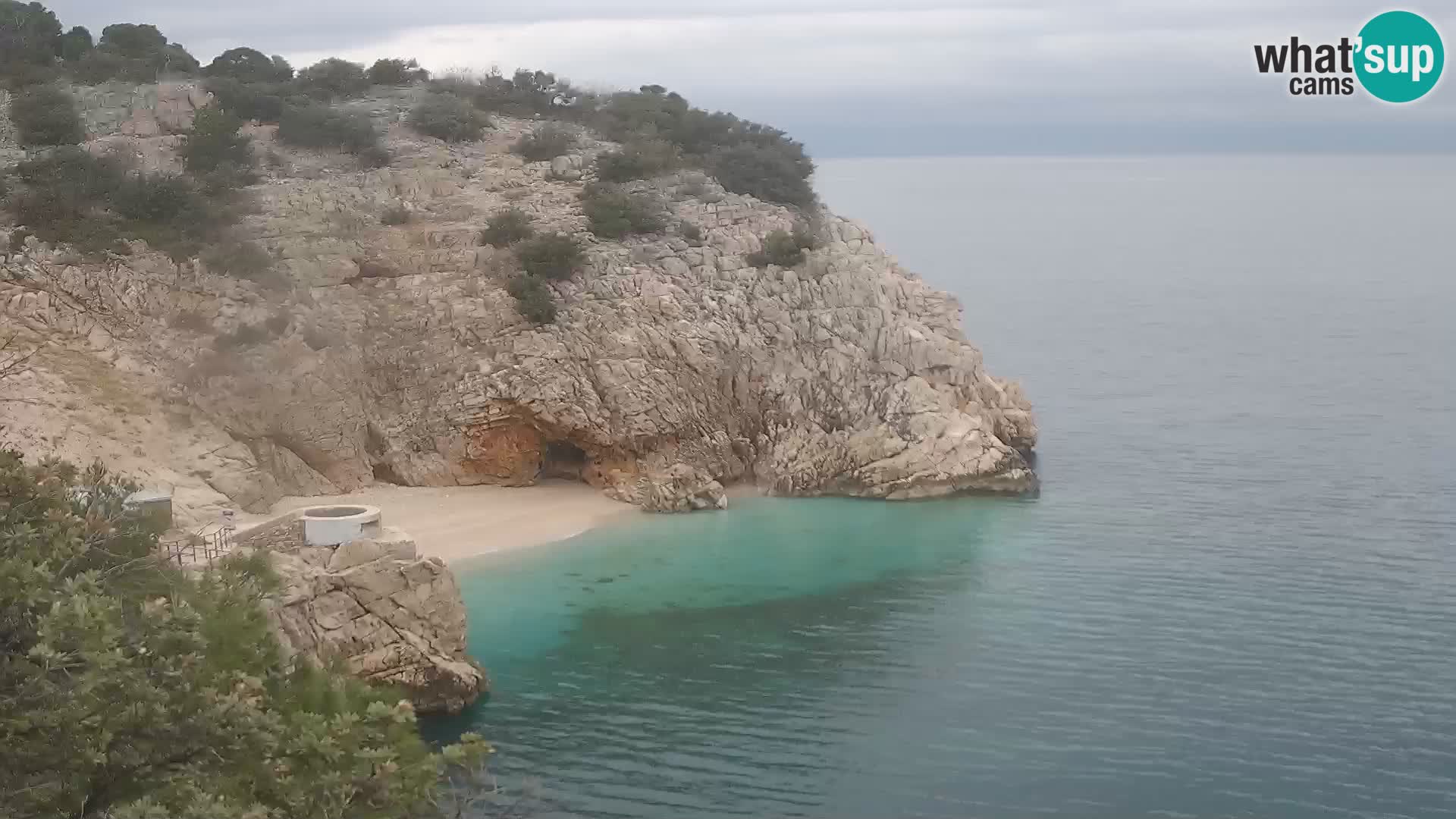 Cámara web de la playa de Brseč en Mošćenička Draga, Croacia