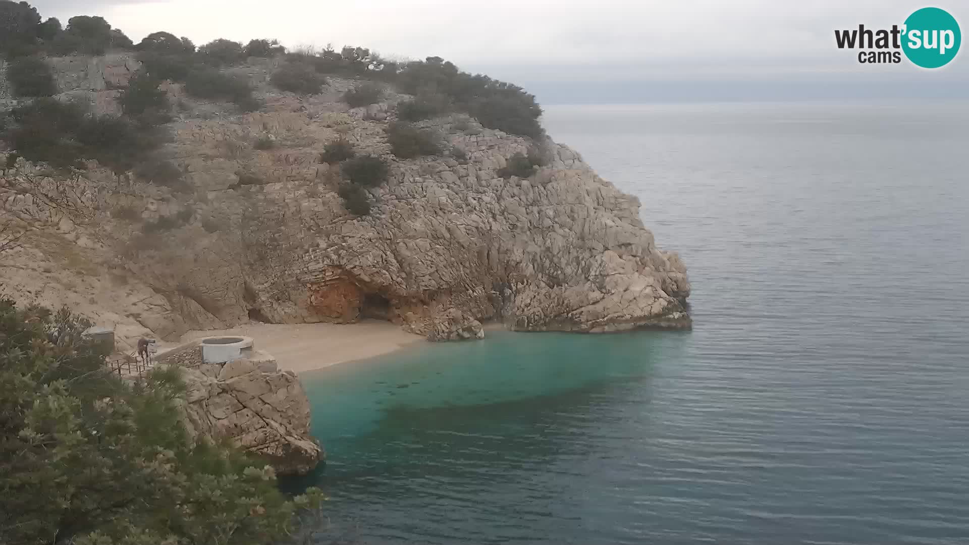 Spletna kamera Brseč plaža – Mošćenička Draga – Hrvaška