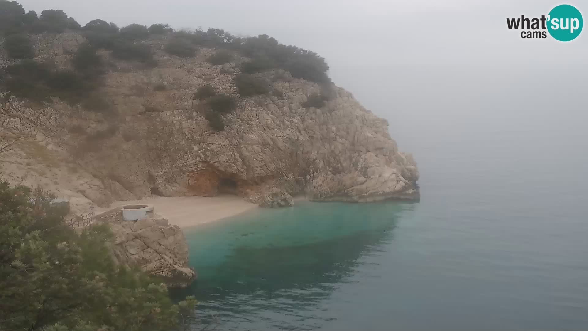 Spletna kamera Brseč plaža – Mošćenička Draga – Hrvaška