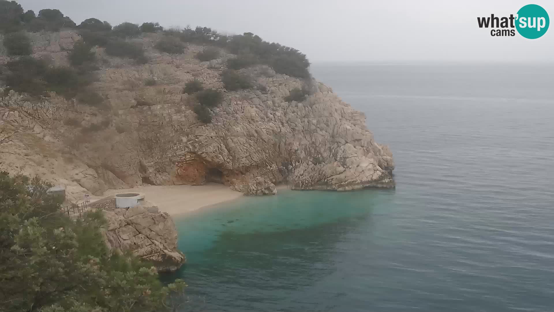 Cámara web de la playa de Brseč en Mošćenička Draga, Croacia