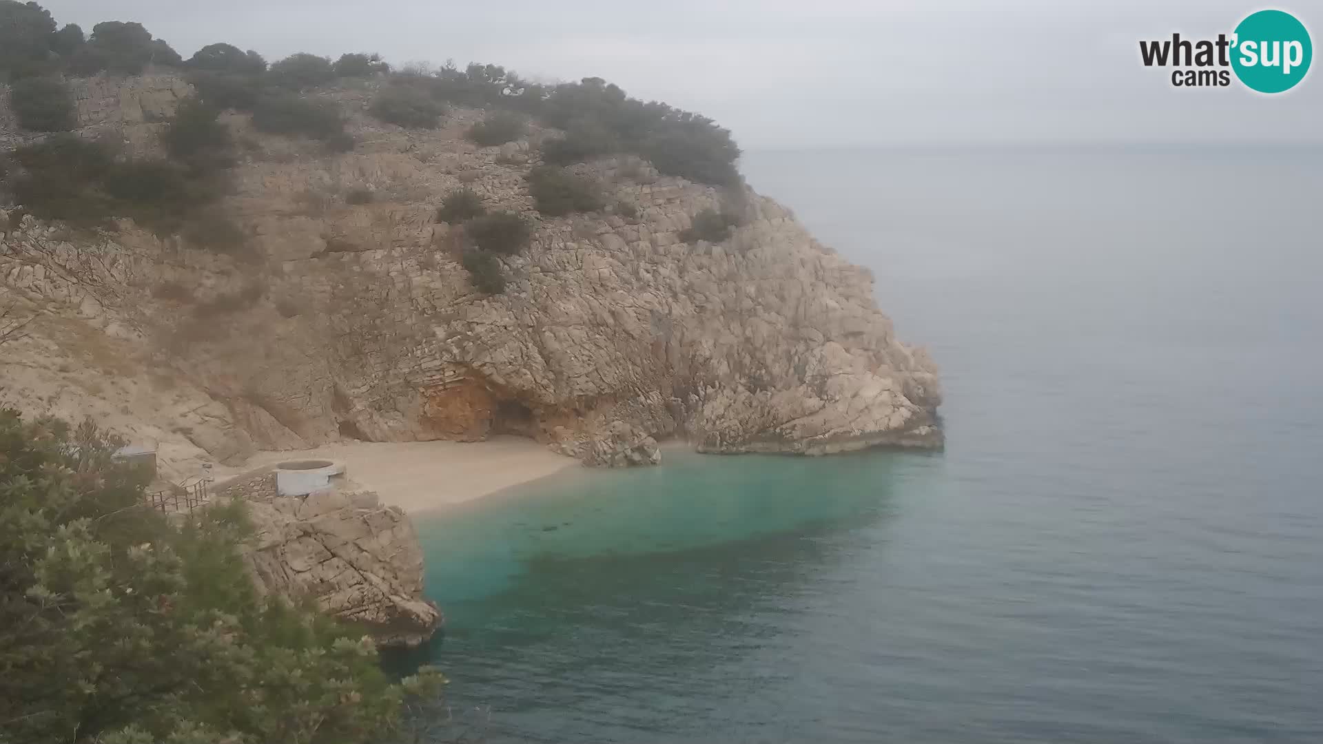 Webcam plage Brseč à Mošćenička Draga, Croatie