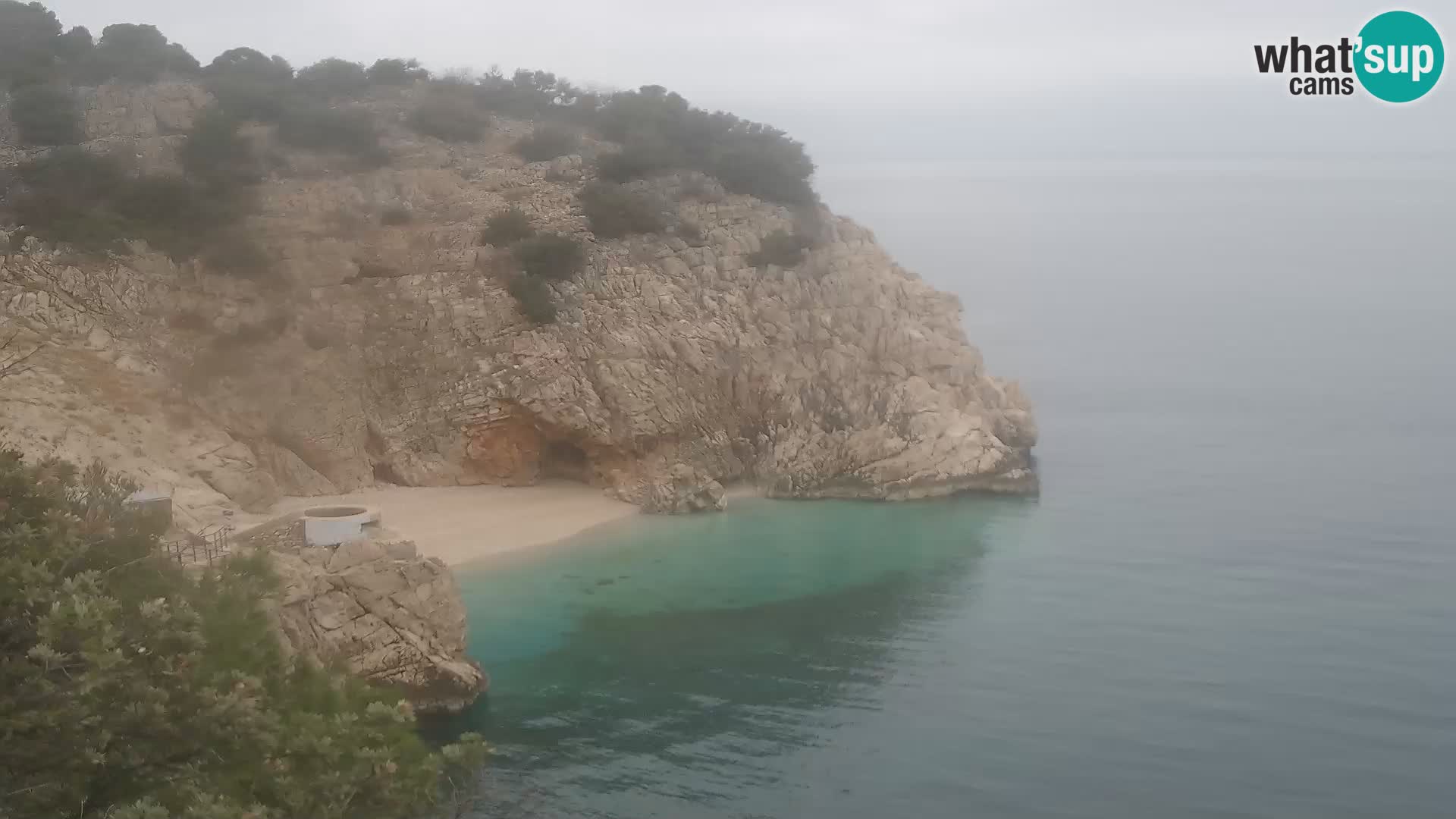 Spletna kamera Brseč plaža – Mošćenička Draga – Hrvaška