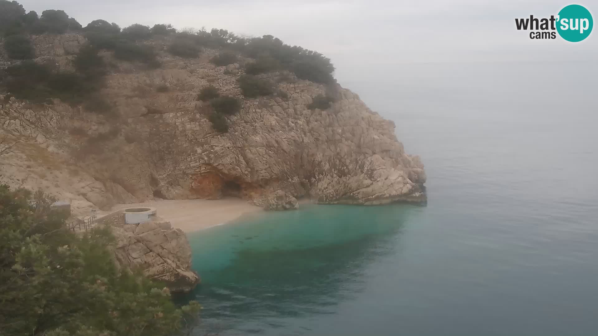 Webcam plage Brseč à Mošćenička Draga, Croatie