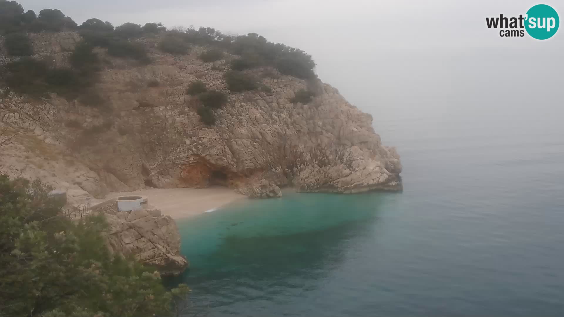 Spletna kamera Brseč plaža – Mošćenička Draga – Hrvaška