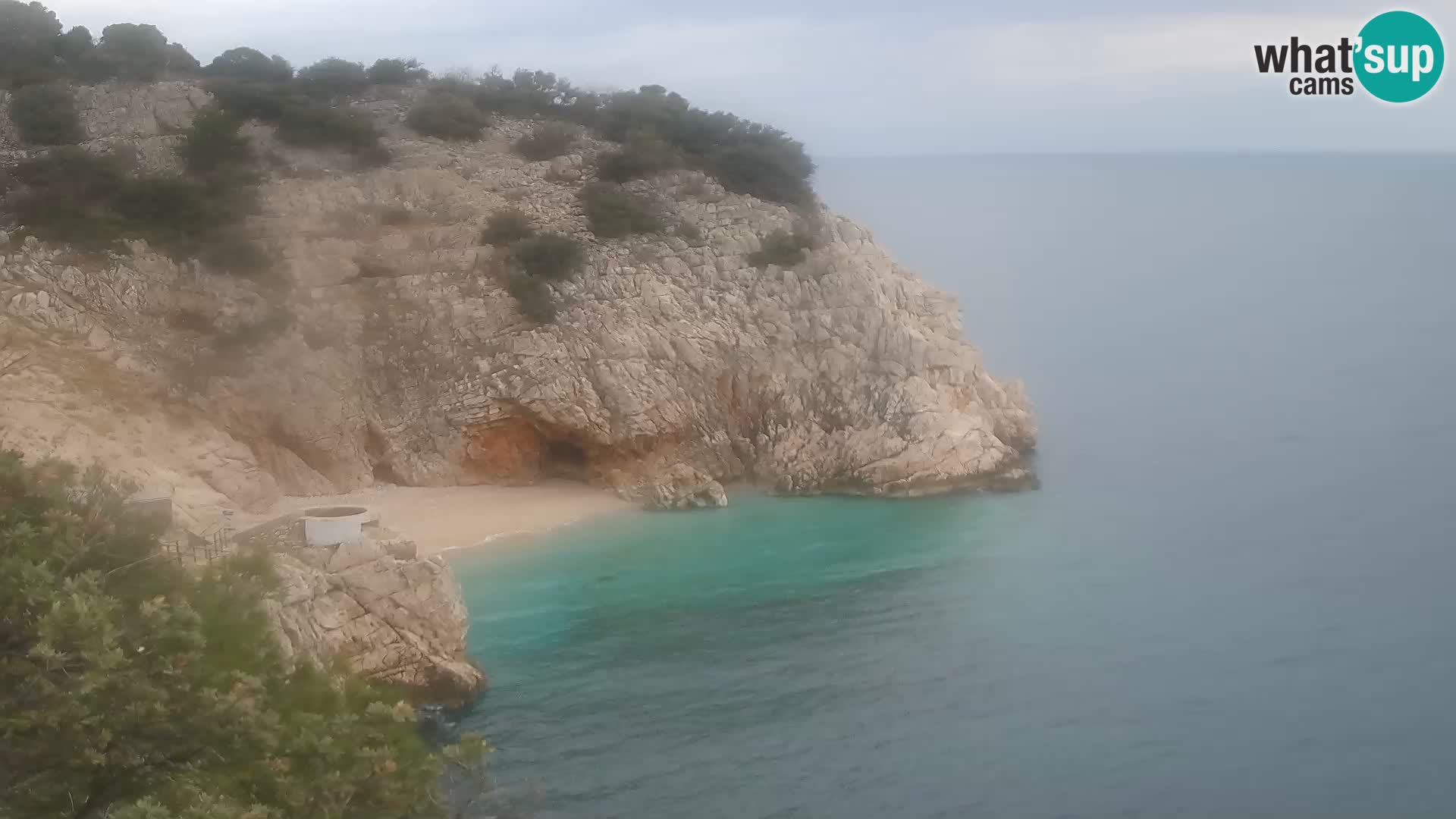 Cámara web de la playa de Brseč en Mošćenička Draga, Croacia