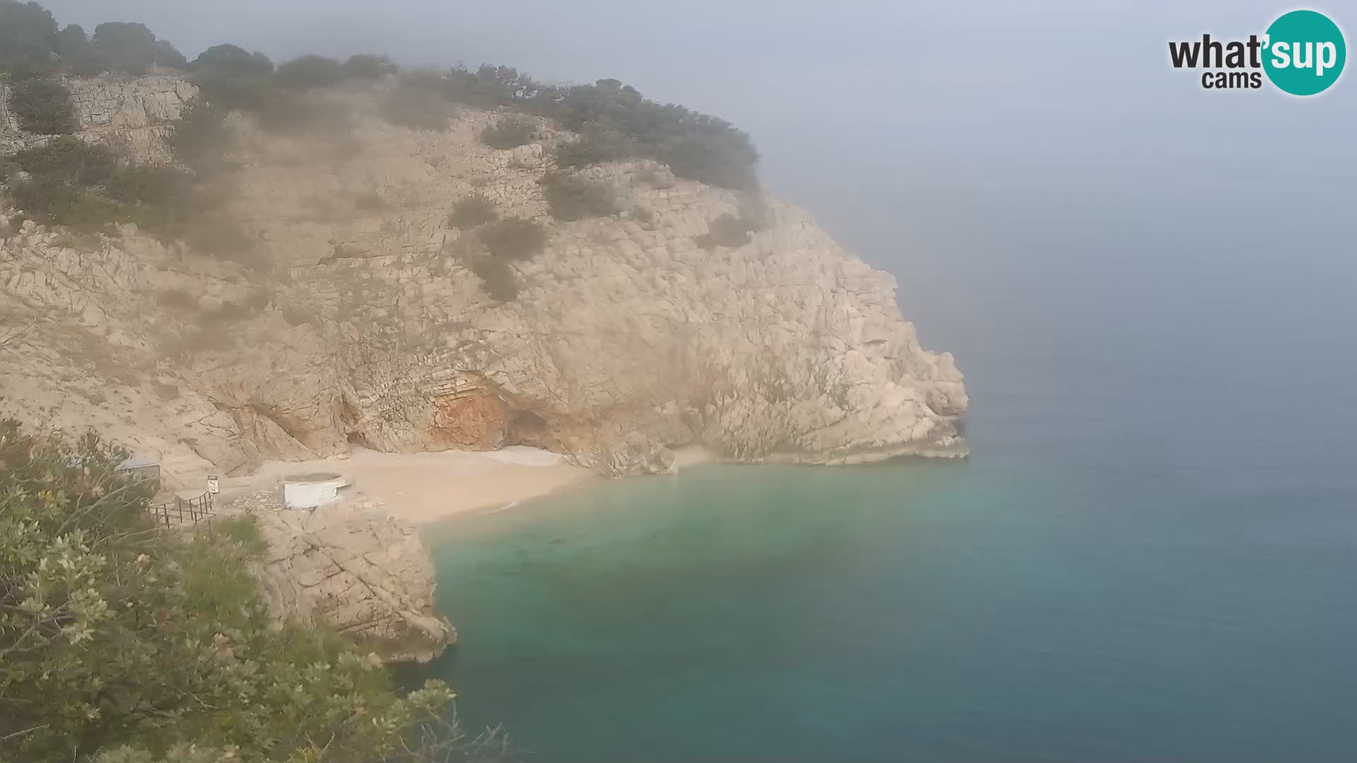 Cámara web de la playa de Brseč en Mošćenička Draga, Croacia