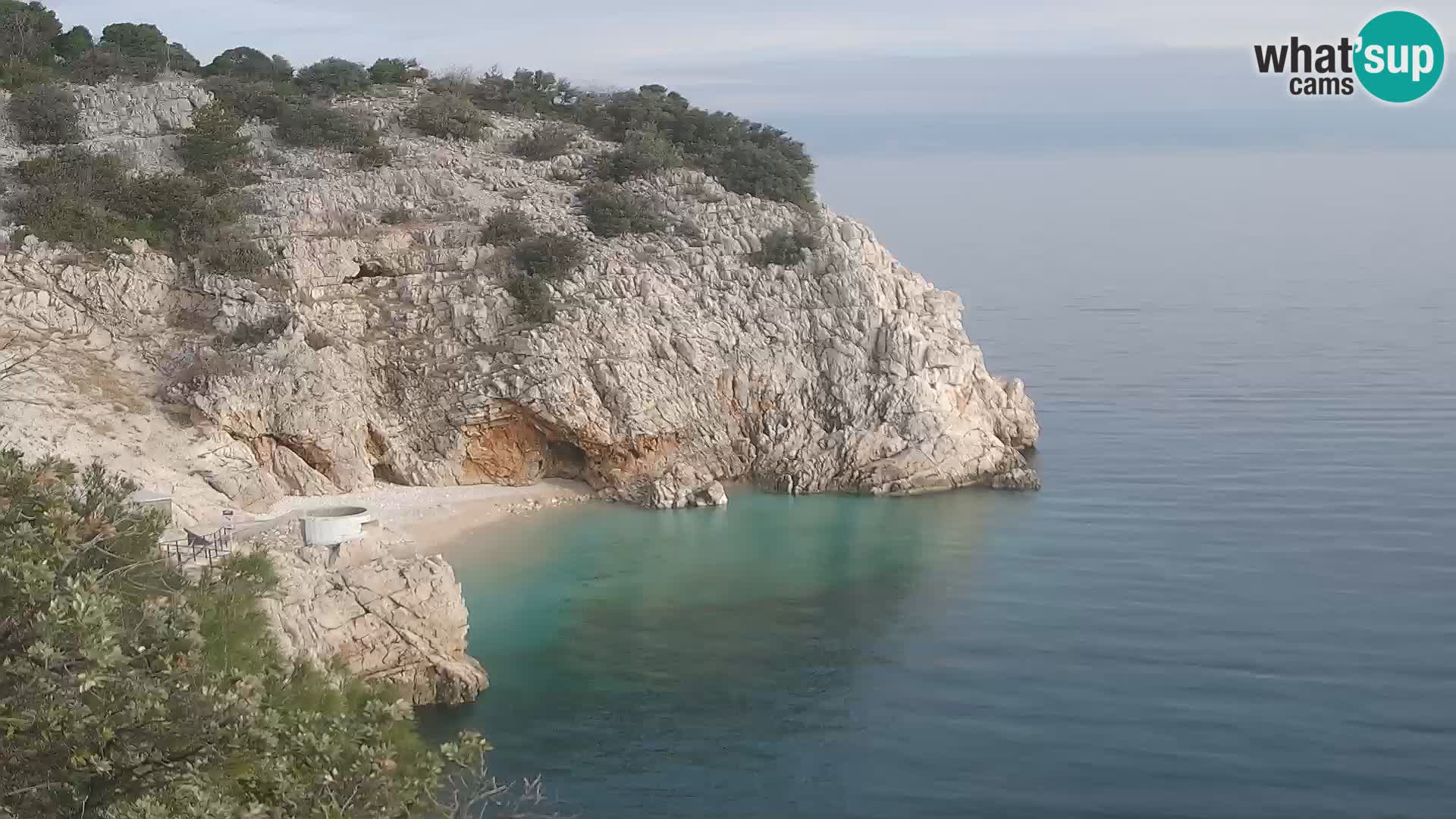 Webcam plage Brseč à Mošćenička Draga, Croatie