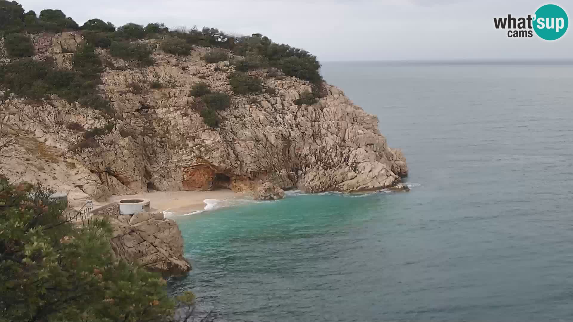 Webcam plage Brseč à Mošćenička Draga, Croatie