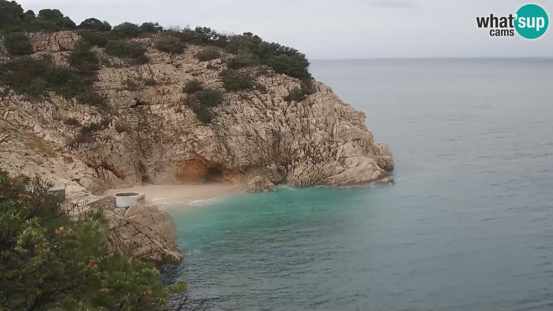 Cámara web de la playa de Brseč en Mošćenička Draga, Croacia