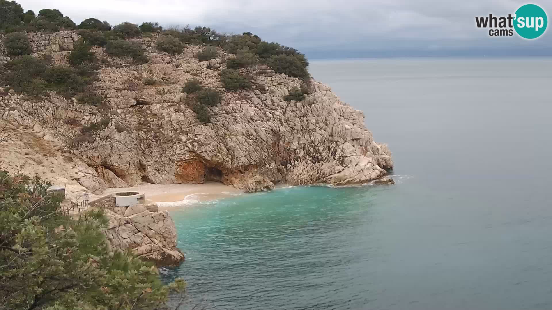 Cámara web de la playa de Brseč en Mošćenička Draga, Croacia